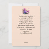 Vaarwel en succes Lilacs Flower Flat Kaart (Achterkant)