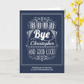 Vaarwel en veel succes met vertrekken kaart (Gele Bloem)