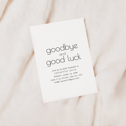 Vaarwel en veel succes Pensioen Partij Uitnodigen Kaart