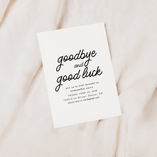 Vaarwel en veel succes Pensioen Partij Uitnodigen Kaart