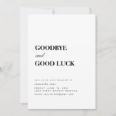 Vaarwel en veel succes pensioen verhuisfeest kaart (Voorkant)