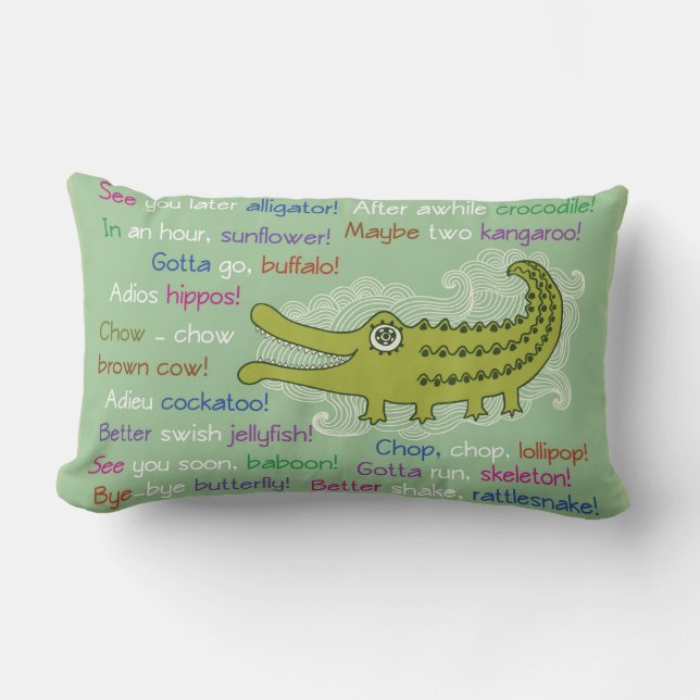 Vaarwel en veel succes van de groep, Alligator Kussen (Voorkant)