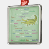 Vaarwel en veel succes van de groep, Alligator Metalen Ornament (Links)