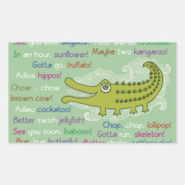Vaarwel en veel succes van de groep, Alligator Rechthoekige Sticker