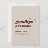 Vaarwel en veel succes verhuisfeest uitnodigen kaart (Voorkant)