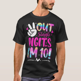 Vaarwel enkele cijfers IK BEN 10 jaar oud 10e T-shirt