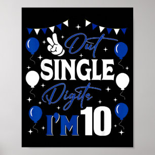 Vaarwel enkele cijfers Ik ben 10 jaar oud 10e verj Poster