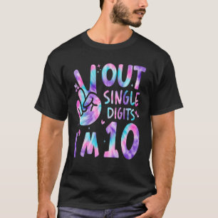 Vaarwel enkele cijfers Ik ben 10 jaar oud 10e verj T-shirt