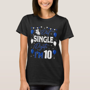 Vaarwel enkele cijfers Ik ben 10 jaar oud 10e verj T-shirt
