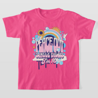 Vaarwel enkele cijfers Ik ben 10 Tiende verjaardag T-shirt