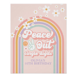 Vaarwel enkele cijfers regenboog 10e verjaardag perfect poster