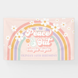Vaarwel enkele cijfers regenboog 10e verjaardag spandoek