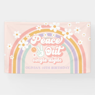 Vaarwel enkele cijfers regenboog 10e verjaardag spandoek