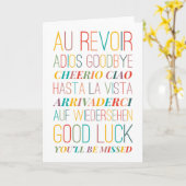 Vaarwel Farewell Folded Wenskaart Kaart (Gele Bloem)