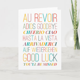 Vaarwel Farewell Folded Wenskaart Kaart
