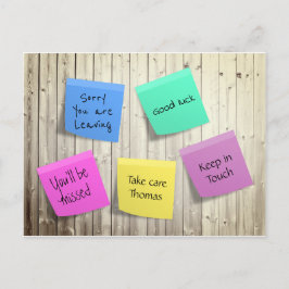 Vaarwel Farewell Post-its Briefkaart