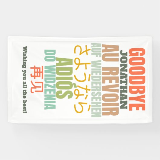 Vaarwel Farewell Spandoek (Horizontaal)