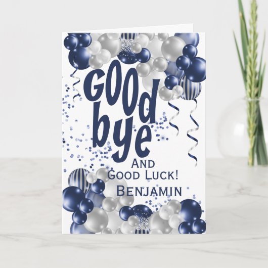 Vaarwel Farewell weggaat Kaart (Voorkant)