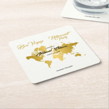 Vaarwel Gouden Rand Wereldkaart Pensioenfeest