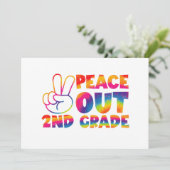 Vaarwel groep 4 Tie Dye laatste schooldag 2e klas  Aankondiging (Staand voorkant)