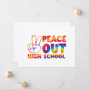 Vaarwel Hoge School Tie Dye Laatste Schooldag Aankondiging