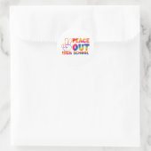 Vaarwel Hogeschool Tie Dye Laatste Schooldag Ronde Sticker (Tas)