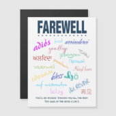 Vaarwel - je zult magnetische Kaart gemist worden (Voorkant / Achterkant)