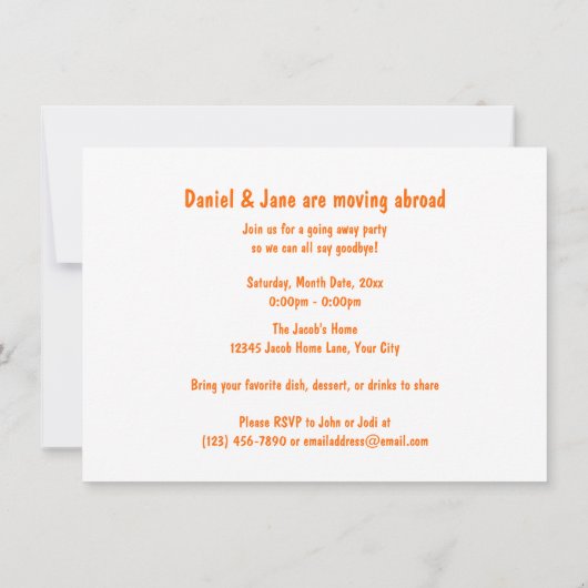 Vaarwel Kaart (Achterkant)