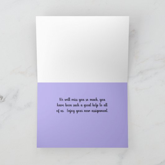 Vaarwel Kaart aan Zuster Religieus Standbeeld in G (Binnen)