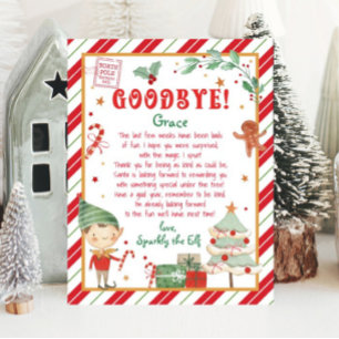 Vaarwel Kerst Elf Letter Poster