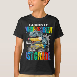 Vaarwel Kindergarten Hallo 1e Grade Monster Truck T-shirt