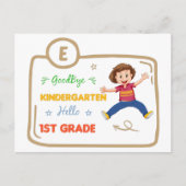 Vaarwel Kindergarten Hallo eerste graad Briefkaart (Voorkant)