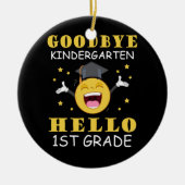 Vaarwel Kindergarten Hallo eerste graad Keramisch Ornament (Voorkant)