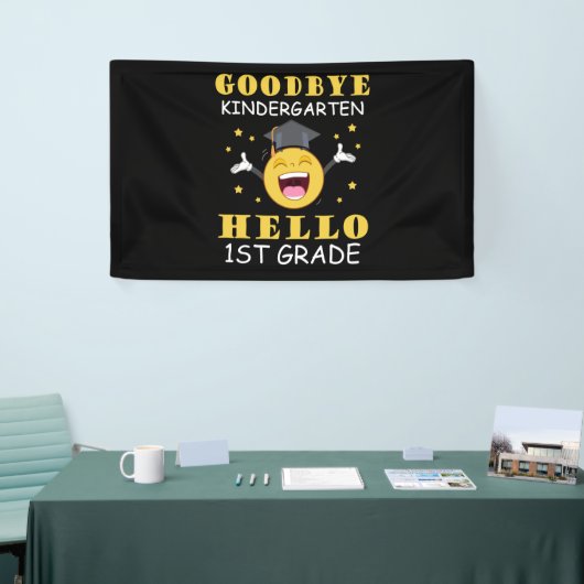 Vaarwel Kindergarten Hallo eerste graad Spandoek (Beurs)