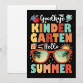 Vaarwel Kindergarten Hallo Summer Afstuderen Aankondiging (Voorkant / Achterkant)