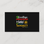 Vaarwel Kindergarten Hallo Summer Afstuderen Visitekaartje (Voorkant)