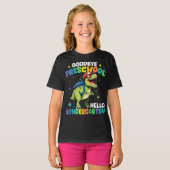 Vaarwel kleuterschool Afstuderen Dinosaurus T rex T-shirt (Voorkant volledig)