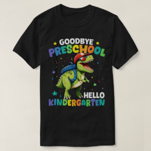 Vaarwel kleuterschool Afstuderen Dinosaurus T rex T-shirt