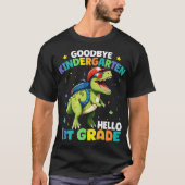 Vaarwel Kleuterschool Graduatie Dinosaurus Trex T-shirt (Voorkant)