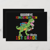Vaarwel kleuterschool hallo 1e leerjaar T Rex scho Kaart (Voorkant / Achterkant)