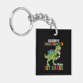 Vaarwel kleuterschool hallo eerste klas T Rex Scho Sleutelhanger (Voorkant Links)