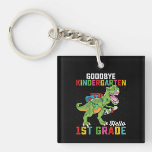 Vaarwel kleuterschool hallo eerste klas T Rex Scho Sleutelhanger