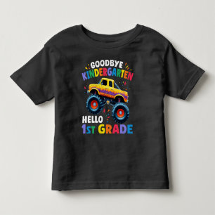Vaarwel Kleuterschool Monster Truck Afstuderen Kinder Shirts