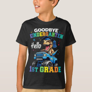 Vaarwel Kleuterschool Monster Truck Trex Afstudere T-shirt