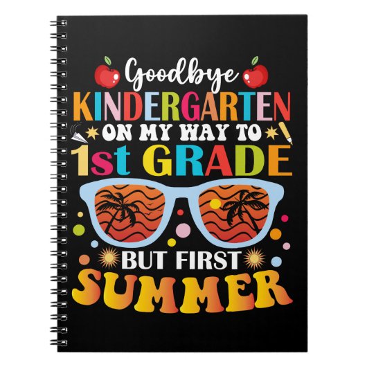 Vaarwel kleuterschool naar 1e klas maar eerste zom notitieboek (Voorkant)