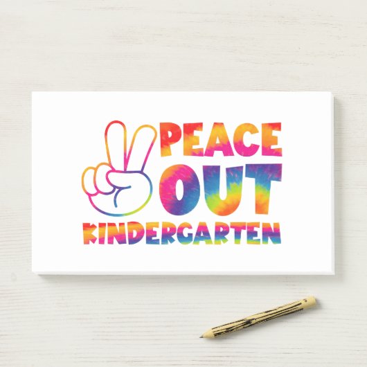 Vaarwel Kleuterschool Tie Dye Laatste Schooldag Post-it® Notes (Op bureau)