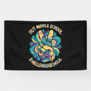 Vaarwel Middel Hallo Hogere School Tie Dye  Spandoek