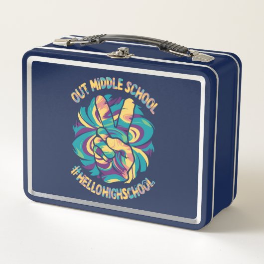 Vaarwel Middel Hallo Middelbare School Tie Dye  (Voorkant)
