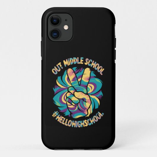 Vaarwel Middel Hallo Middelbare School Tie Dye Case-Mate iPhone Case (Achterkant)