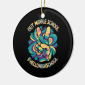 Vaarwel Middel Hallo Middelbare School Tie Dye  Keramisch Ornament (Links)